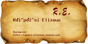 Répási Elizeus névjegykártya